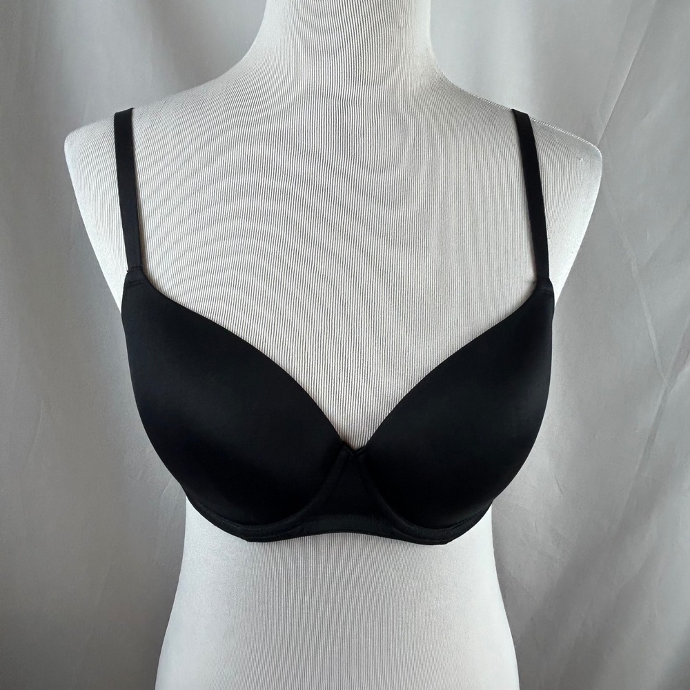 Victoria Secret PINK Wear Everywhere Lightly Lined Bra Black 36C Underwire